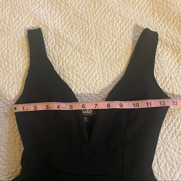 Lulu’s Deep V Plunge Tight Stretch Mini Dress Romper XS - Picture 11 of 12